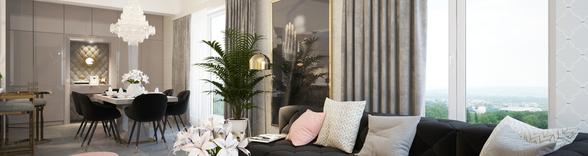 Návrh interiéru a dizajn luxusnej obývačky - LUAL STUDIO