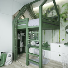 detská izba na mieru zelená