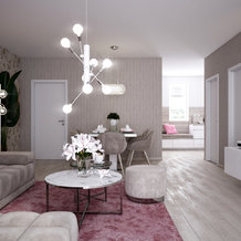 Návrh interiéru bytu moderná obývačka