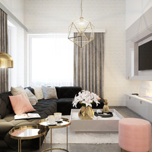 Návrh interiéru luxusnej obývačky